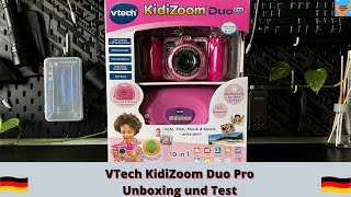 VTech KidiZoom Duo Pro Unboxing und Test - Die Kinder Kamera im Test - Mit Selfie Funktion Tasche