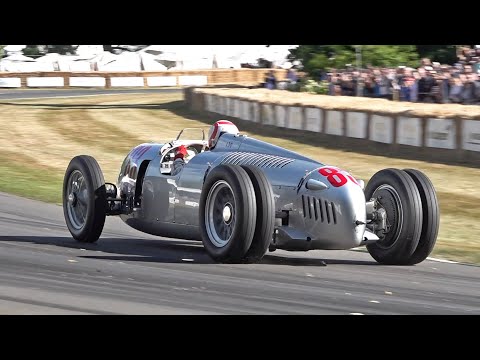 Thumbnail for 1936 Auto Union Type C V16 Exhaust Sound @ Goodwood Festival of Speed! by Porsche, Car, Auto Union