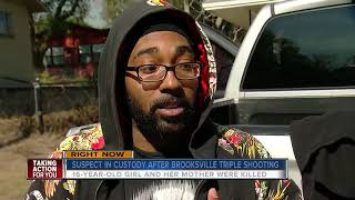 Suspect in custody after triple shooting