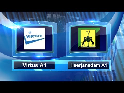 Virtus A1 - Heerjansdam A1  28-03-2015  ...x geel, 1x rood