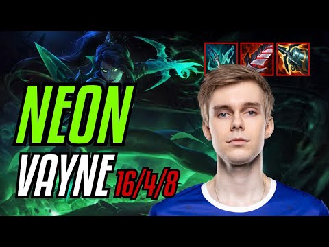 NEON - VAYNE vs TRISTANA ADC - EUW GRANDMASTER - PATCH 11.8 QUADRAKILL