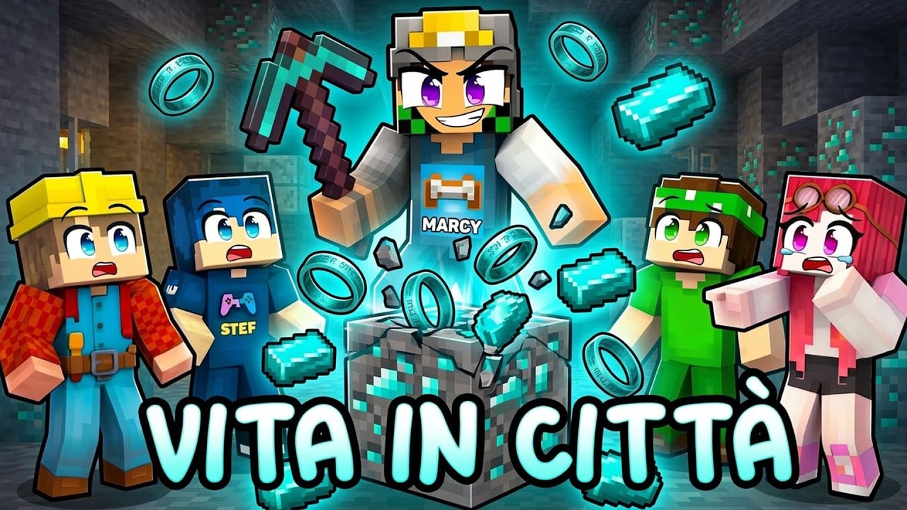 SCAVO CON IL PICCONE DI NETHERITE IN NUOVO MINERALE - VITA IN CITTÀ 1 REMAKE S3 #19