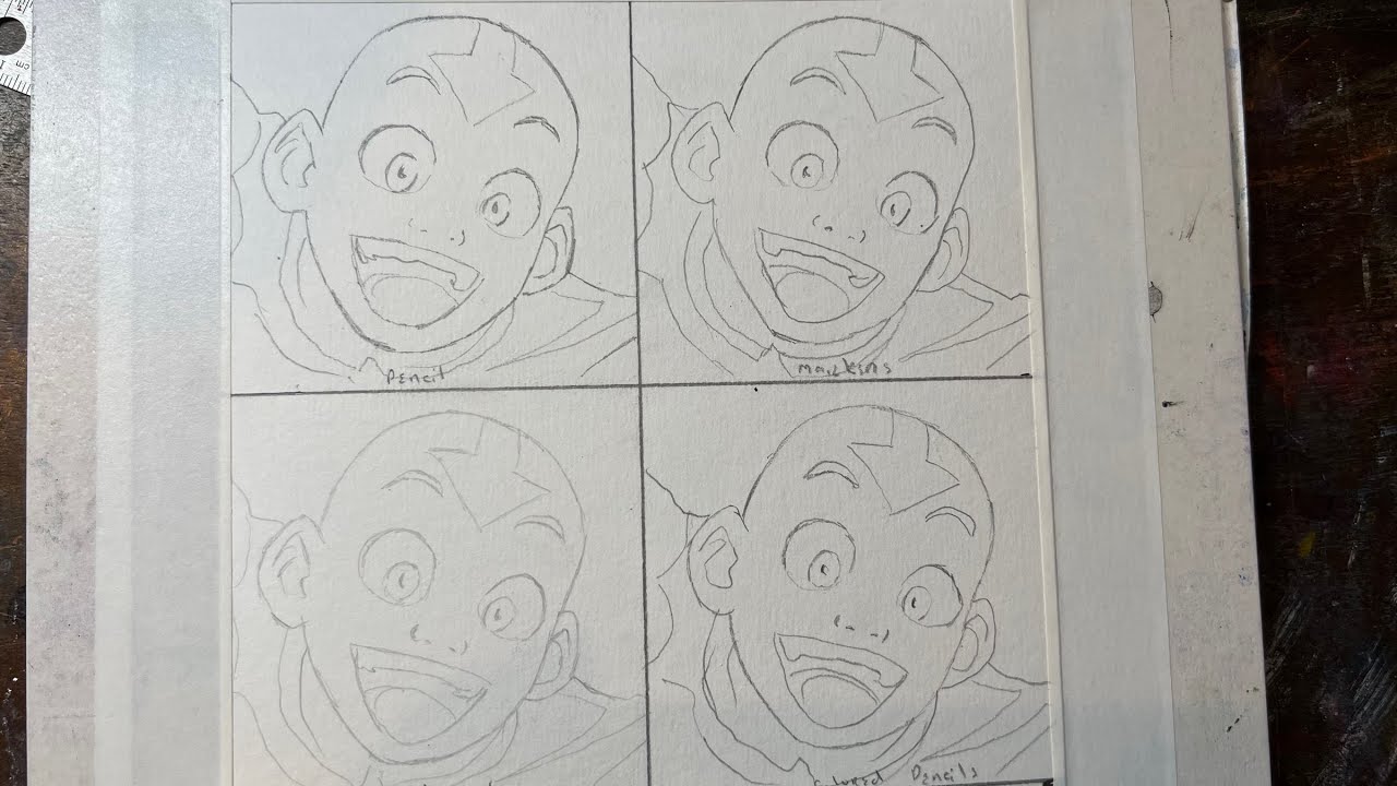 Drawing and Painting Aang from Avatar the Last Airbender
