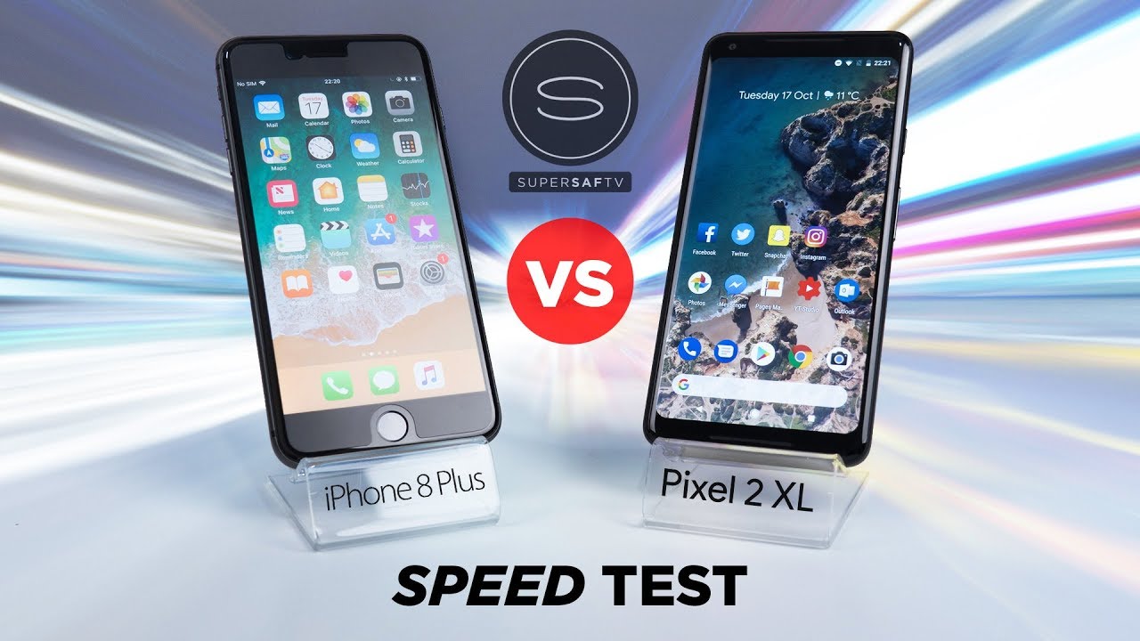 Google Pixel 2 XL vs iPhone 8 Plus SPEED Test