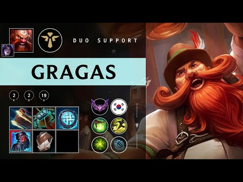 Gragas Support vs Rakan - KR Master Patch 25.24