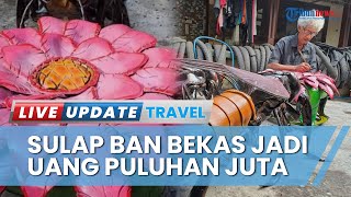 Supriatna Dulang Puluhan Juta Rupiah Hanya Modal Ban Bekas, Dijadikan Replika Berbagai Hewan