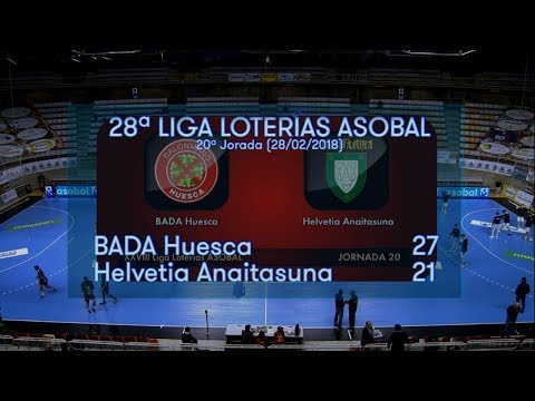 LIGA LOTERIAS ASOBAL J20 BADA Huesca - Helvetia Anaitasuna 27 - 21