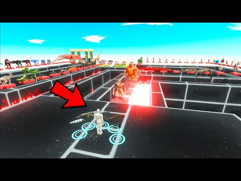 FPS PARKOUR OVER FIRE 1 ATTEMPT, EITHER WIN OR BURN   Animal Revolt Battle Simulator