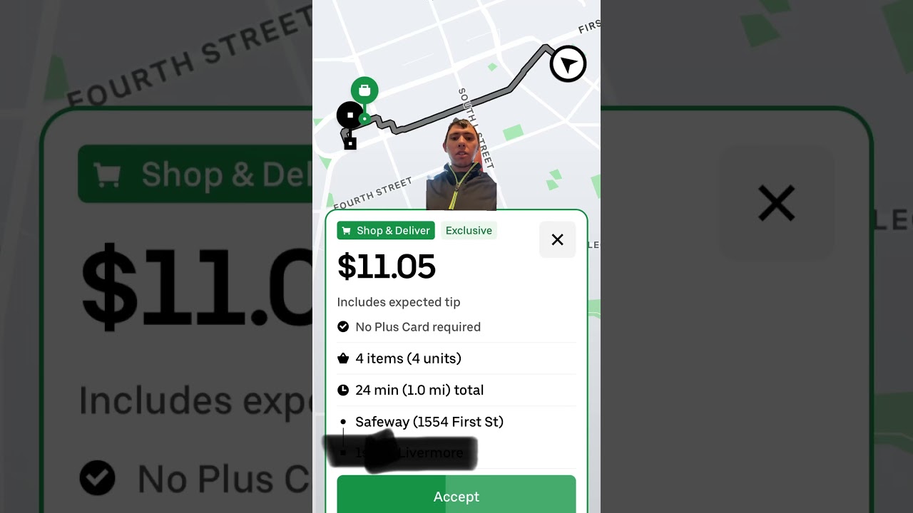 Uber eats delivery shop and pay order on E BIKE ￼