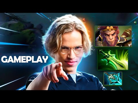 КАК ИГРАТЬ МИД В ПАТЧЕ 7.40b? Monkey King gameplay  + Topson playing ranked