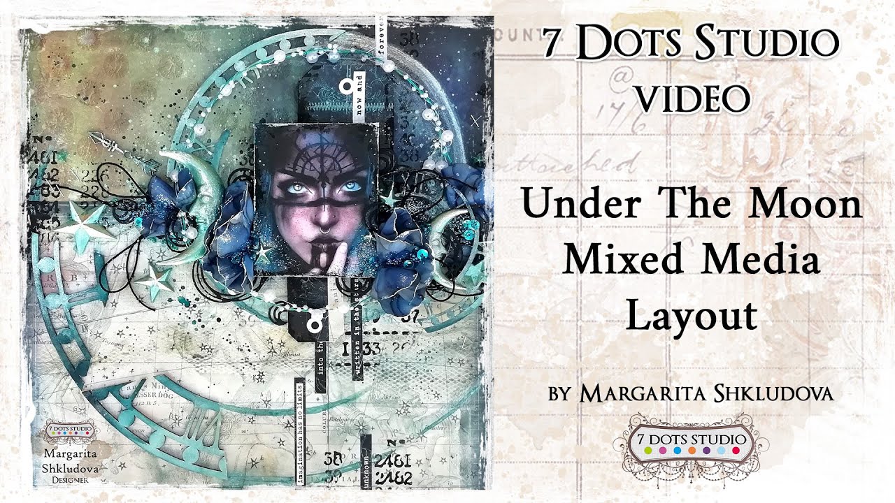 Under The Moon - Mixed Media Layout by Margarita Shkludova