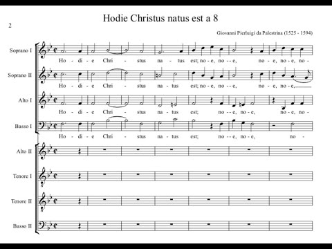 Giovanni Pierluigi da Palestrina - Hodie Christus natus est a 8