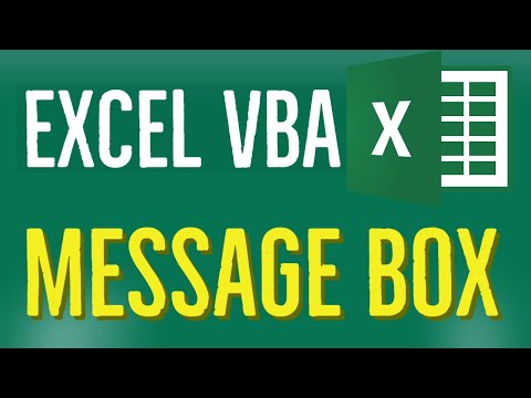 Excel VBA Tutorial for Beginners 52 - Message Box in Excel VBA