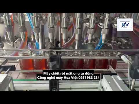 Máy chiết rót mật ong Máy chiết rót mật ong tự động - Công nghệ máy Hoa Việt 0981 983 234