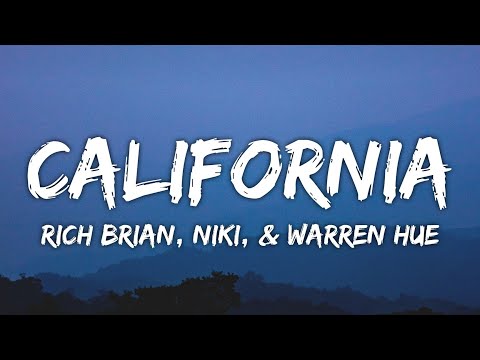 Rich Brian, NIKI & Warren Hue - California (Lyrics)