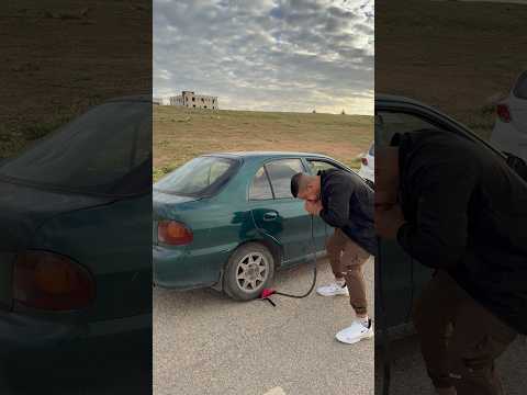 قوة نفسي مقابل سياره وزنها طن 😱