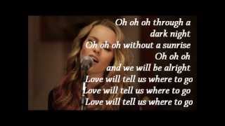 bridgit mendler love will tell us where to go acoustic version with lyrics