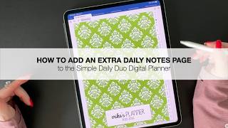How to add extra daily notes pages to the Simple Daily Duo