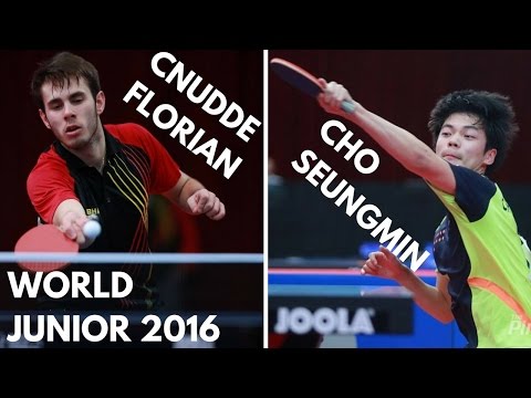 CNUDDE Florian - CHO Seungmin World Junior Championship 2016 Table Tennis