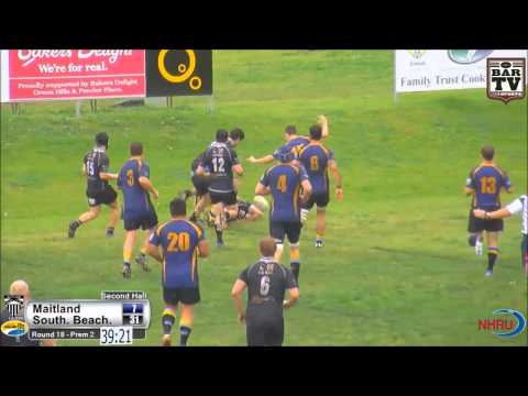 2014 NHRU Round 18 Premier 2 Highlights - Maitland v Southern Beaches