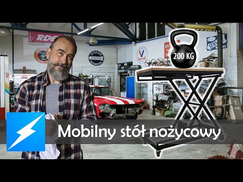 Mobile workbench with height adjustment - DIY scissor table - Elektrobim.pl