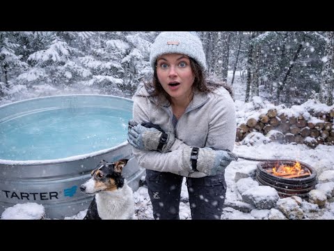 Building an Off-Grid Hot Tub on My 15 Acre Homestead