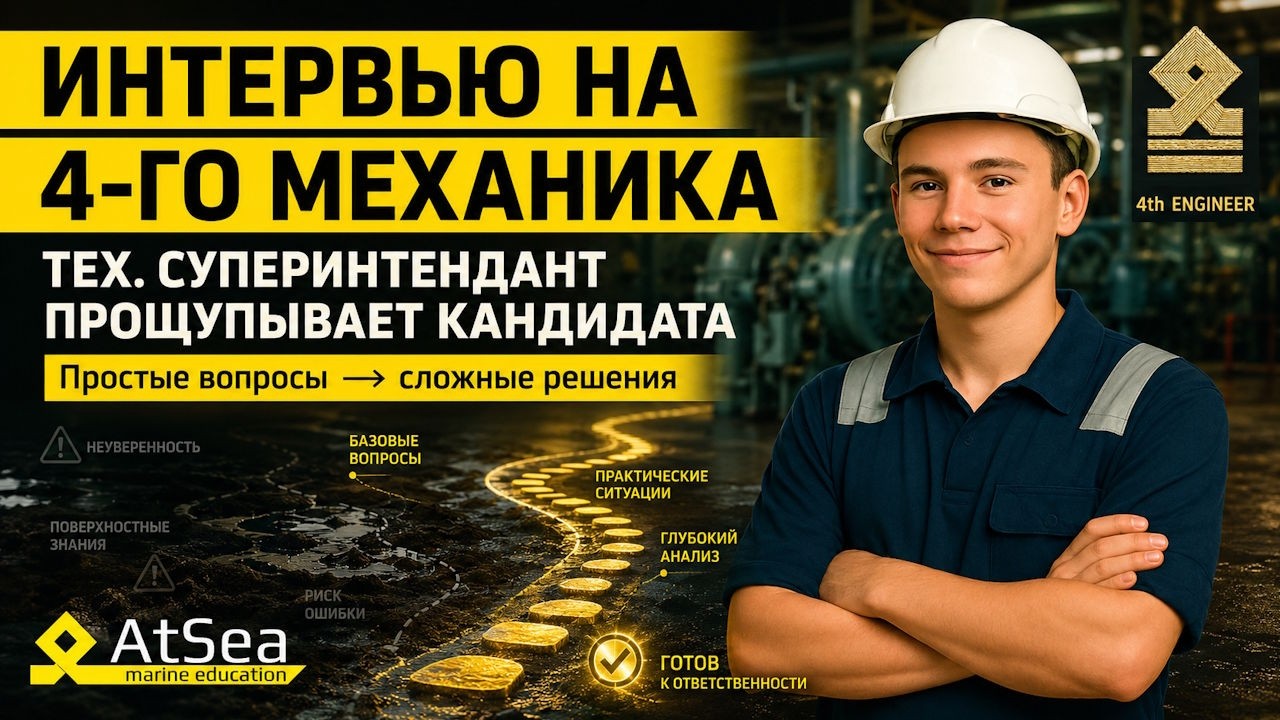 От моториста до вахтенного механика | Проверка знаний и мышления -  Экспресс интервью