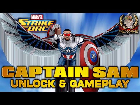 Max Gear Captain Sam Unlock, Level Up, and Gameplay! - Marvel Strike Force - MSF
