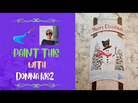 How to Paint a Christmas Snowman Sled - EASY