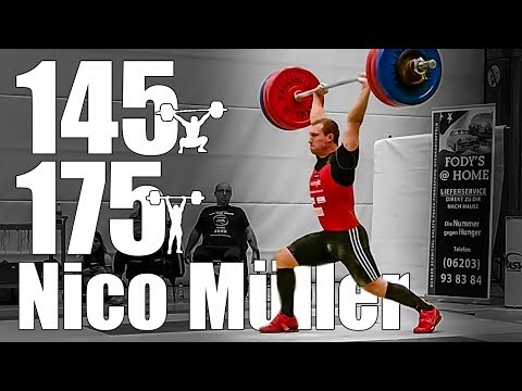 Nico Müller (79kg Germany) 145kg Snatch 175kg Clean and Jerk - 2017-08-12
