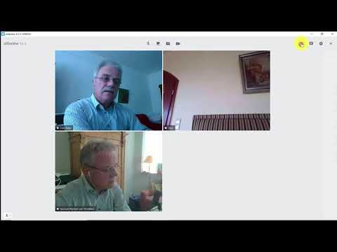 Das Hauptmenü und die Seitenleiste bei alfaview-Videokonferenzen