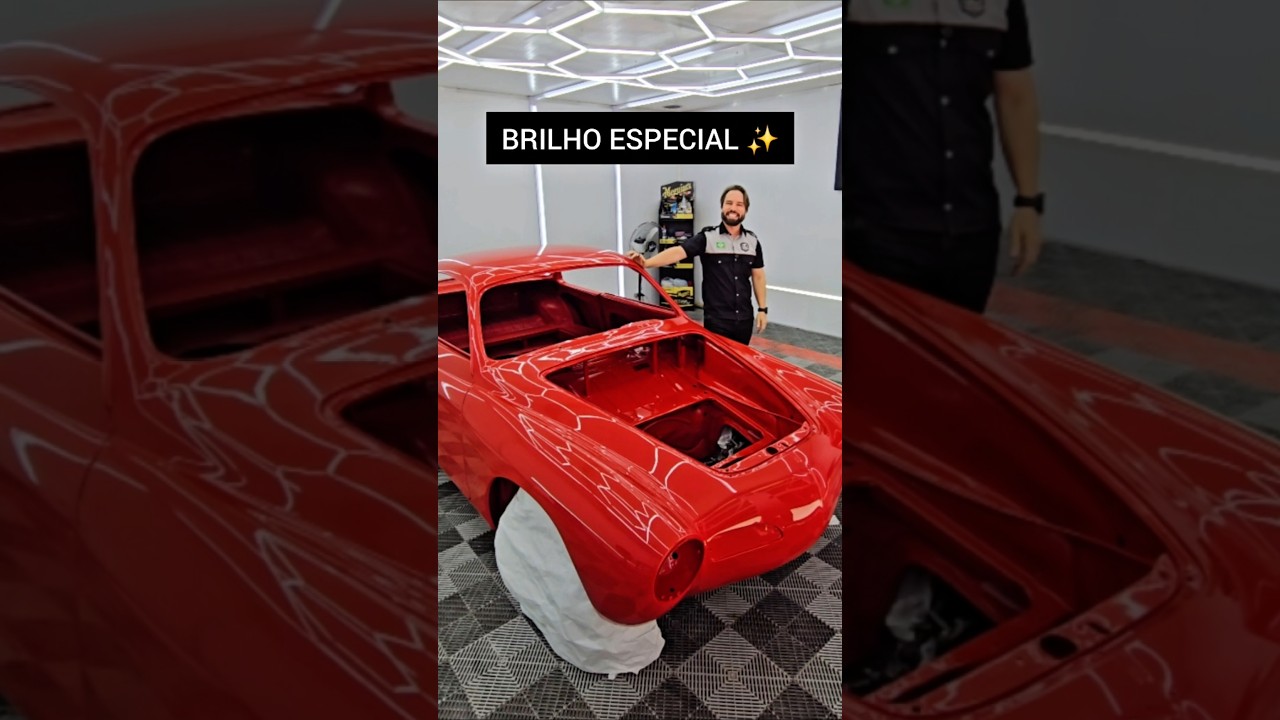 Veja de perto o resultado do primeiro polimento desse Karmann Ghia 1970 Vermelho Montana ✨️🇧🇷