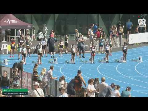U9 Girls 100m Timed Final 2: 2022 Commonwealth Bank State Track and Field Championships // LAVicTV