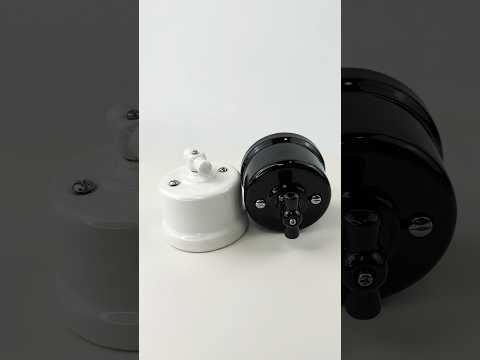 Ретро вимикач керамічний Keruida чорний