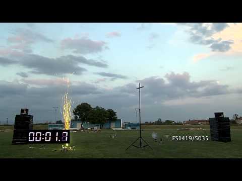 ENIGMA - ES1419 / 5035 / - Volcano 7",conic,green balls embroidery, smokeless, H 6m, D 7sec