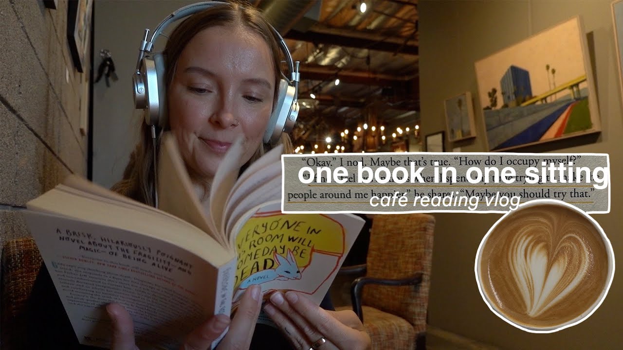 reading a book in one sitting: café reading vlog ☕️