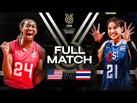 🇺🇸 USA vs 🇹🇭 THA - Paris 2024 Olympic Qualification Tournament | Full Match - Volleyball