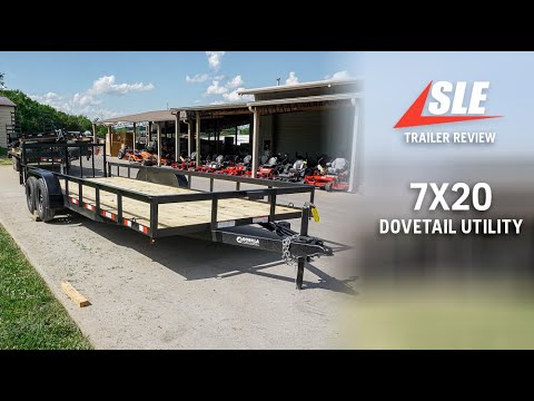 Review of 7x20 Dovetail Utility Trailer (2) 3,500lb Axles | #sleequipment #lawncare #trailers