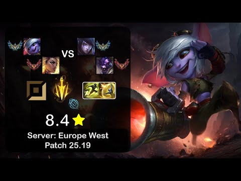 Tristana ADC + Rell vs Aphelios + Alistar - EUW Challenger - Patch 25.19