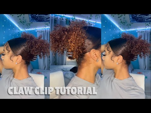 EASY Curly Hair Claw Clip & Edges Tutorial || Vlogmas...