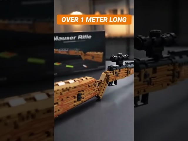 Vídeo relacionado con Kar - Kit de construcción de bloques de construcción de rifle de 98 quilates, juego de construcción de 1025 piezas, rifle de francotirador Mauser 98K con función de disparo, rifle de francotirador de