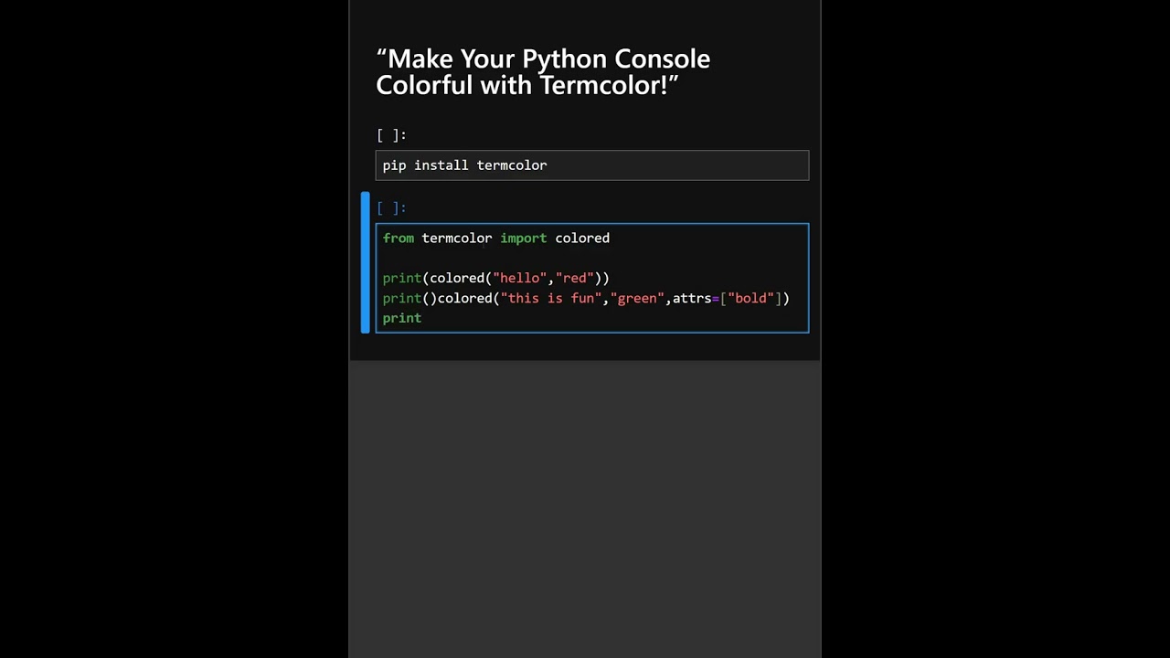 “Make Your Python Console Colorful with Termcolor!”
