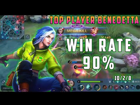 TOP GLOBAL BENEDETTA GAMEPLAY | MOBILE LEGENDS | 90% WIN RATE! BENEDETTA BEST BUILD 2021