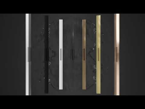 Easydrain R-Line Clean Color douchegoot - 70cm - mat zwart