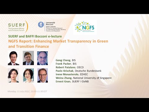 SUERF Baffi Bocconi webinar - NGFS report on transparency in green finance   - 20220711