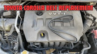How To Change Serpentine Belt On 2009 - 2013 Toyota Corolla 1.8L 2ZR-FE