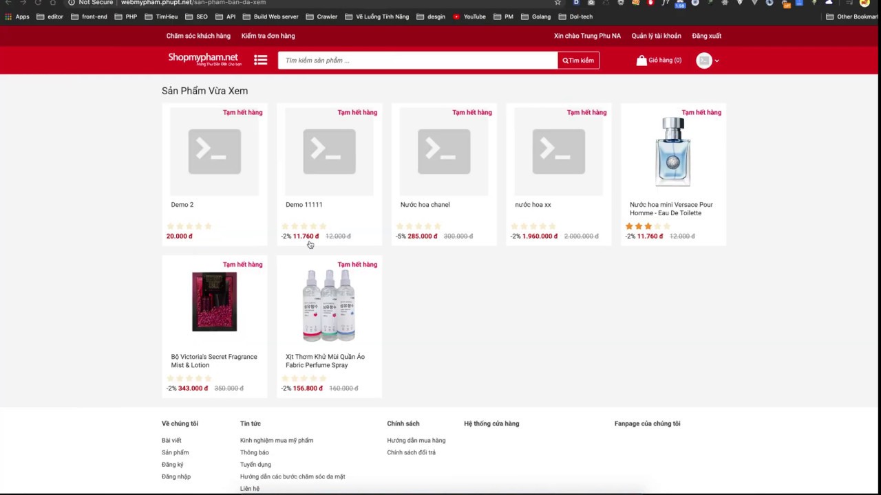 Support đồ án - Website mỹ phẩm - Laravel 6x  - View Phần 3
