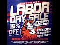 LABOR DAY SALE - SAVE 15% and FREE OUTRIGHT BARS!