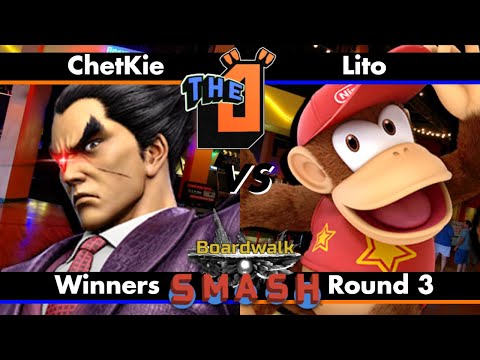 ChetKie (Kazuya/Ryu) vs. Lito (Diddy Kong) - WR3 | Boardwalk Smash 12 SSBU (7/14/2022)