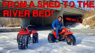 Will Two ABANDONED Three Wheelers Survive a River Run? First Ride in 10 YEARS!!